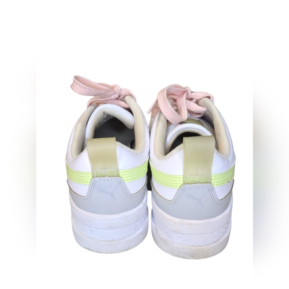 Puma Mayze Pop Colorblocked Leather Lace Up Platform Sneaker Size 8 In Pastels - Picture 13 of 16